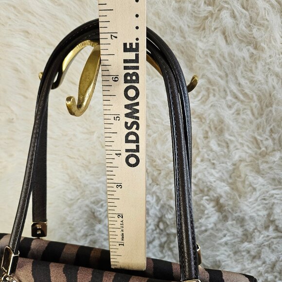 Coach 26634 Madison Small Brown Multi Leather Zebra Print Satchel Crossbody Bag - Picture 6 of 14